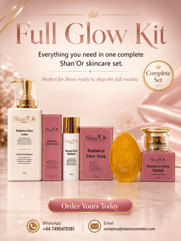 Complete Brightening Skincare Routine: Lotion, Serum, Soap & Cream