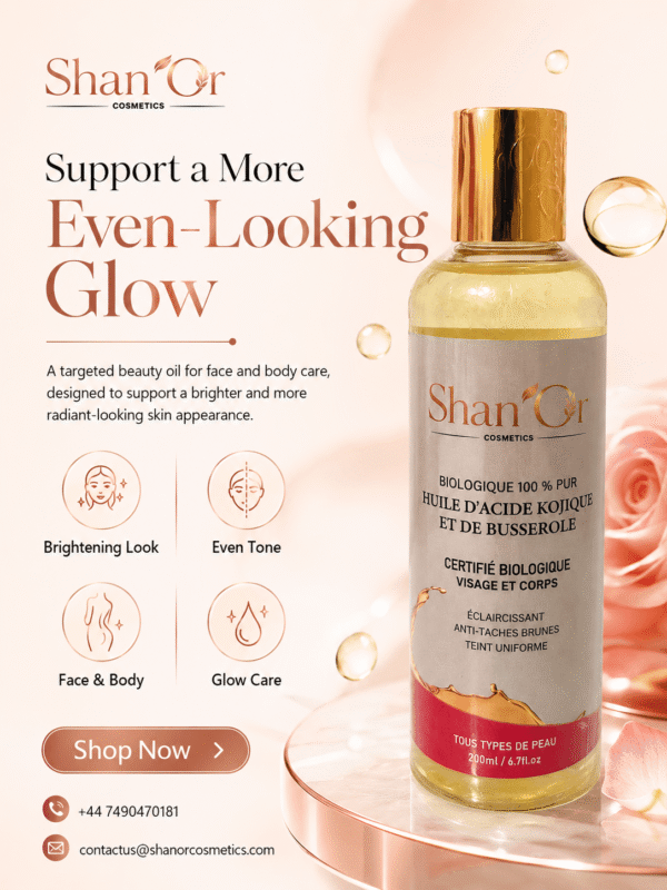 Shan’Or Kojic Acid & Bearberry Oil 200ml | Face & Body Beauty Oil