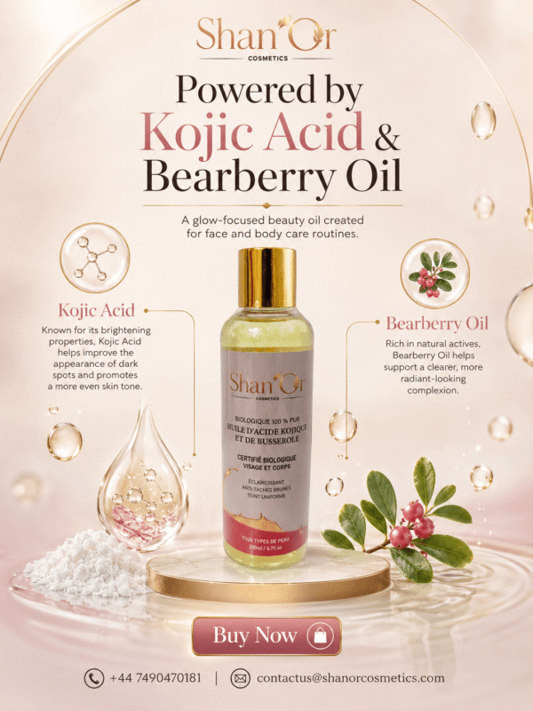 Shan’Or Kojic Acid & Bearberry Oil 200ml | Face & Body Beauty Oil
