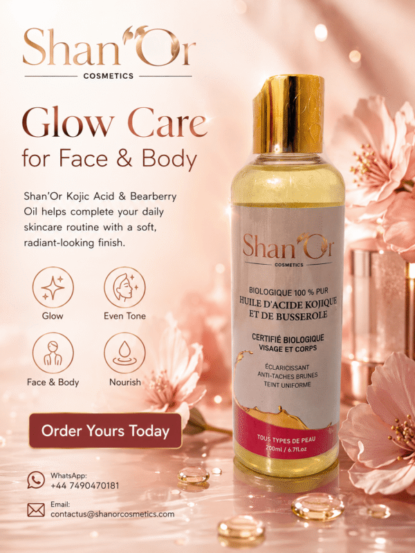 Shan’Or Kojic Acid & Bearberry Oil 200ml | Face & Body Beauty Oil