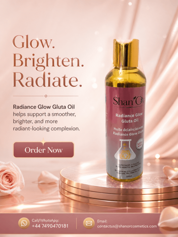 Shan’Or Radiance Glow Gluta Oil 200ml | Glutathione & Collagen Glow Oil