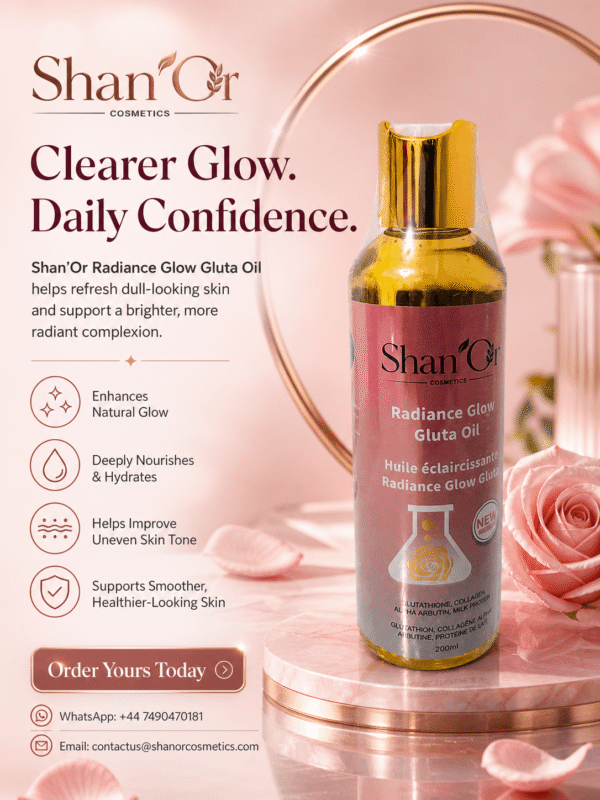 Shan’Or Radiance Glow Gluta Oil 200ml | Glutathione & Collagen Glow Oil