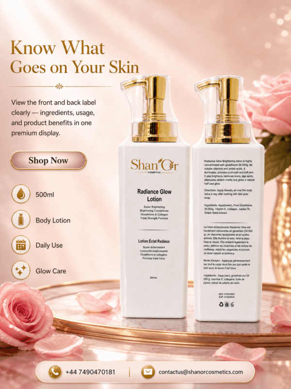 Shan’Or Radiance Glow Lotion 500ml | Brightening Body Lotion